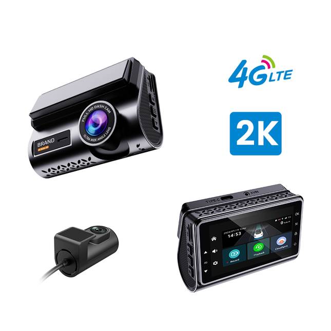 2K 4G GPS Dashcam with Night Vision Recording 3 Inch Wifi Connection for Black Box Use in Cars MicroSD Compatible DVR Recorder
