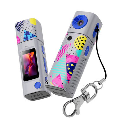 Innovative Lipstick Design Mini Keychain Camera 2K HD Recording 230° Rotation Lens Thumb Camera Youth Series for Kids Student
