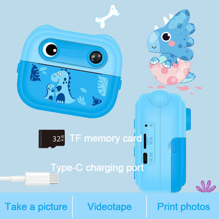 Y16 Manufacturer's Mini Children's Video Camera Dual Lens Cute Kids Instant Print 1-Year Feature CMOS Imaging MicroSD Warranty