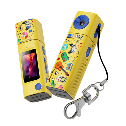 Innovative Lipstick Design Mini Keychain Camera 2K HD Recording 230° Rotation Lens Thumb Camera Youth Series for Kids Student