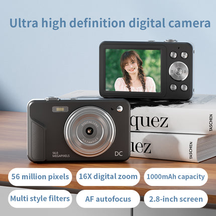 New Digital Camera C16 Model 2.8inch IPS HD Screen AF Auto Focus 16x Digital Zoom 56.0 Million Megapixels  Plastic