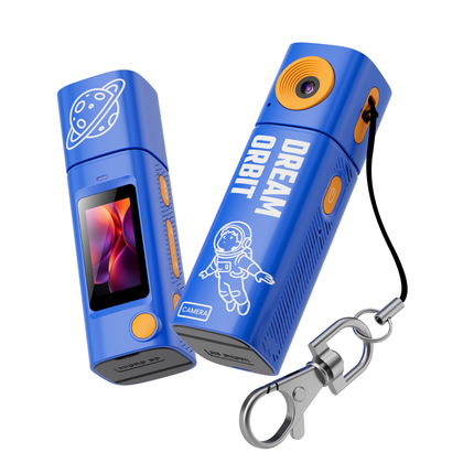 Innovative Lipstick Design Mini Keychain Camera 2K HD Recording 230° Rotation Lens Thumb Camera Youth Series for Kids Student