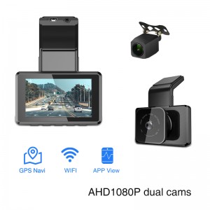 3.0 Inch WiFi Dual Lens Dash Cam HD Live View Driving Recorder Car Camera Dual Cam