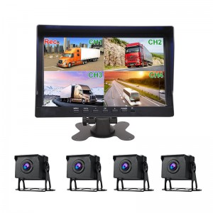 10.1inch IPS screen AHD 4CHs  Truck DVR 4 security view camera system kit
