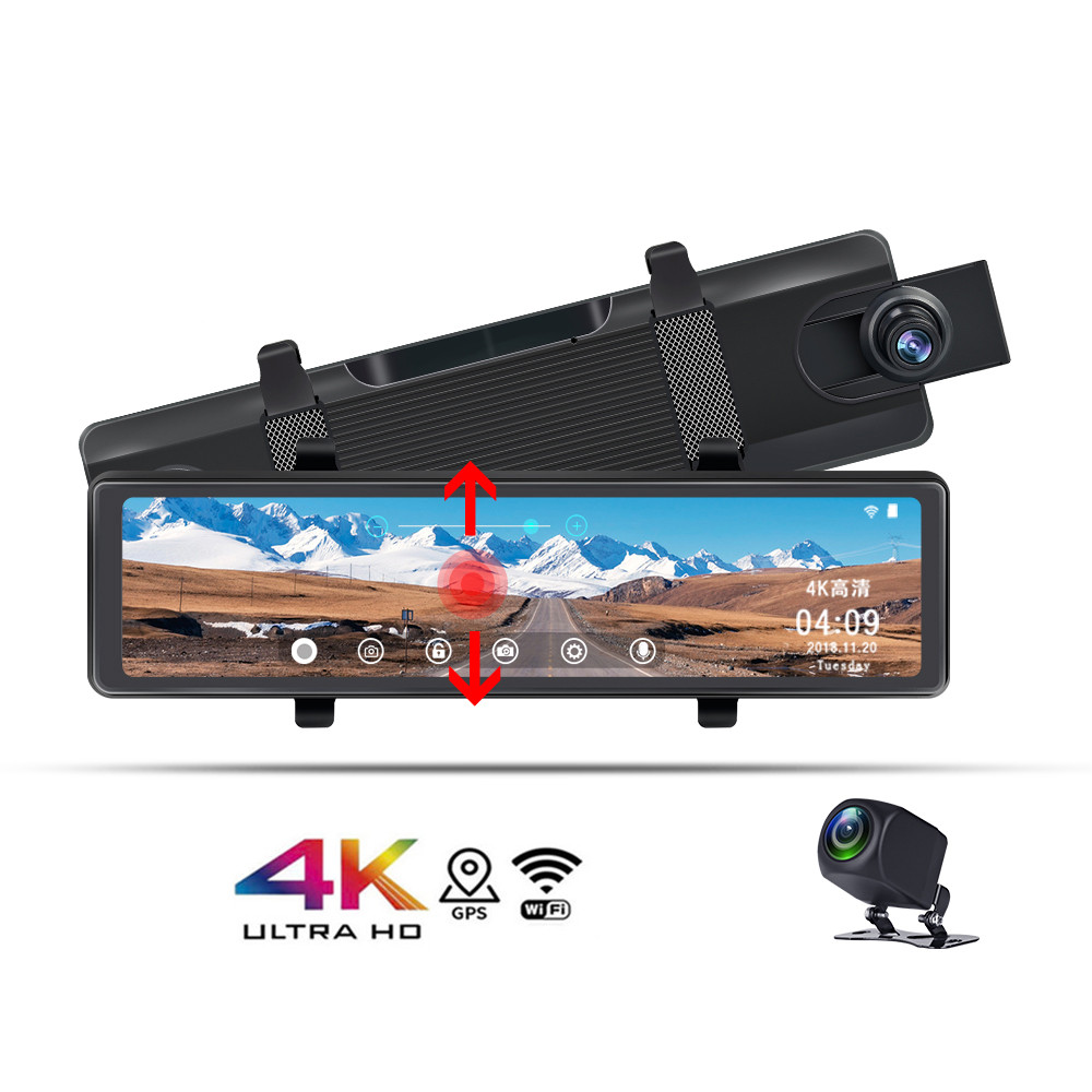 Factory wholesale Car Mirror Rearview Camera -
 HD 1080P wifi Driving recorder 12 Inch Linux 4.9 Car Video Recorder – Yikoo