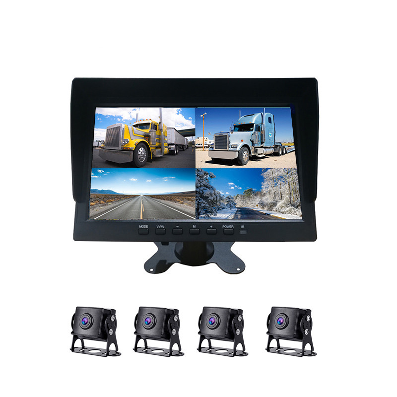 4CHS 7 inch truck camera 4split screen with G-sensor Loop recording function Featured Image