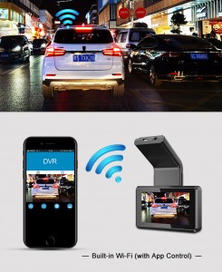 3.0 Inch WiFi Dual Lens Dash Cam HD Live View Driving Recorder Car Camera Dual Cam
