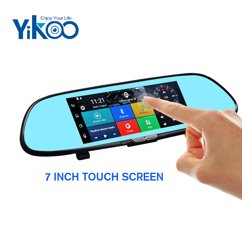 7 Inch Touch Screen Dual Lens Dvr 3g Fhd 1080p Android Bluetooth Wifi Gps Car Dvr Camera