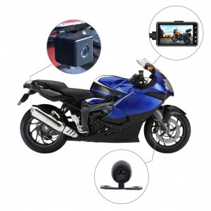 HD Waterproof Motorcycle DVR Dual Camera 3 Inch Dash Camera Multi-Language Channel Dashboard