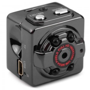 Mini cctv security camera 1080P full HD black 4 LED Infrared night vision spy hidden pocket camera