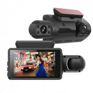 Professional Design Action Cam 30 Meters Waterproof - HD Night Car Dvr Dash Cam 3.0 Inch Video Recorder Auto Camera 2 Camera Lens With Rear View Camera Registrator Dashcam DVRs – Yikoo