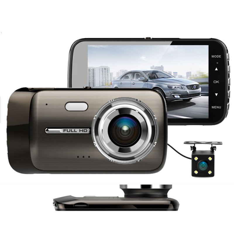Manufactur standard 3g Dash Camera -
 4.0 IPS screen car blackbox dvr dash camera hd 1080p reversing video camera dual lens dvr – Yikoo
