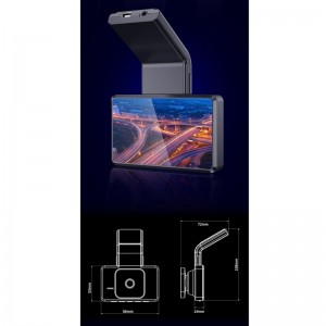 Mstar 3.0 inch wifi car video recorder gps g-sensor dual camera car dvr fhd 1080P car cam