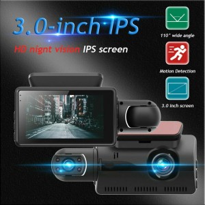 HD Night Car Dvr Dash Cam 3.0 Inch Video Recorder Auto Camera 2 Camera Lens With Rear View Camera Registrator Dashcam DVRs
