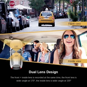 Car DVR 4.0 inch Dual Lens Dash Camera 1080P Full HD G-Sensor Car Rear Camera Recorder Registrator DVR Dash Cam