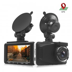 Good quality Car Dual Camera - New 3.0 Inch Full HD 1080P Dual lens GPS Dash Camera Night vision Video Recorder Dvr – Yikoo